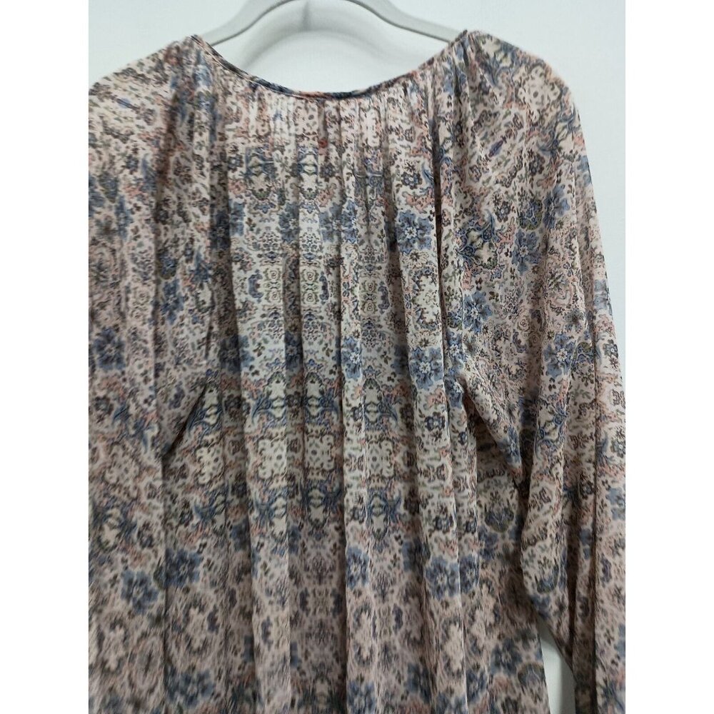 CAbi Womens Siena Chiffon Blouse Top Small Floral Long Sleeve BOHO Fairy 5028 - Picture 10 of 10